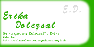 erika dolezsal business card